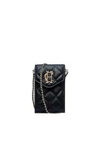 Knightsbridge Phone Pouch - Black Quilted