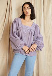 Folk Blouse - Lilac Cannes Voile