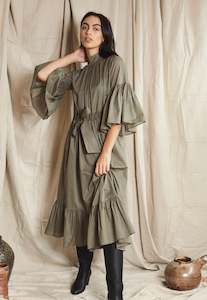 O'Keeffe Dress - Sage Cotton Voile