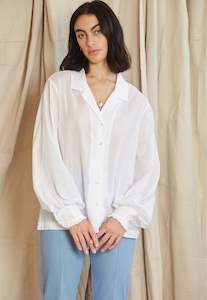 Long Celebration Top - White Cotton Voile