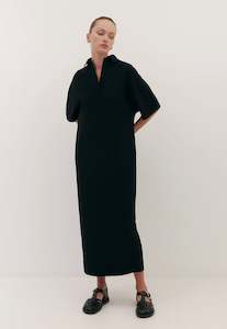 Long Polo Dress - Black