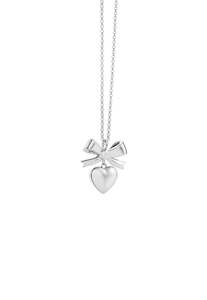 Superlove Bow Necklace - Silver