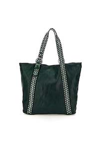 Studded Shopping Bag - Black