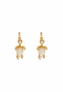 Encanto Turtle Drop Earrings - Gold