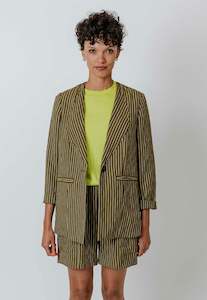 Dean Blazer - Moss Stripe