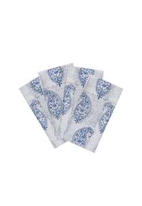 Paisley Azure Cotton Napkins (Set of 4)