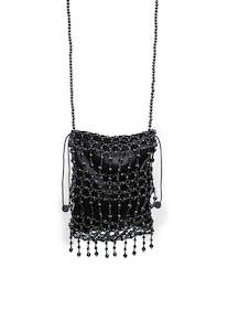 Clara Beaded Bag - Black