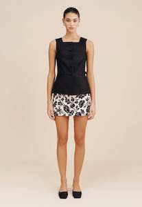 Romeo Mini Skirt - Bone/Black