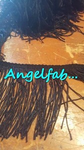 Fringe: Black 10cm stretch fringe