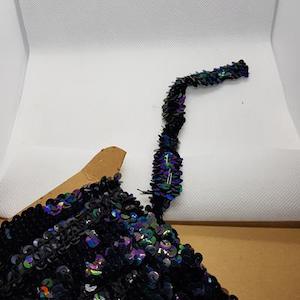 Black Oilslick Stretch Sequin Braid – 20mm