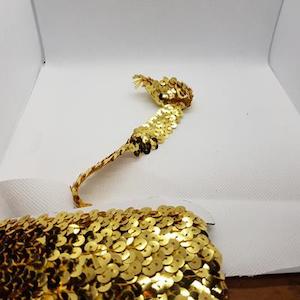 Gold Stretch Sequin Braid – 20mm