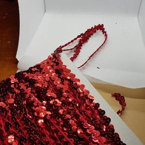 Products: Red Stretch Sequin Braid – 10mm