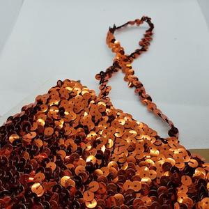 Products: Copper stretch sequin braid – 10mm