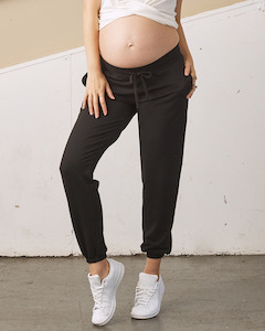 Sweats: Peta Low Waist Maternity Jogger Pants- Black