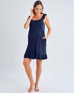 Hospital Essentials: Grace Maternity Birthing/Labour Gown - Navy