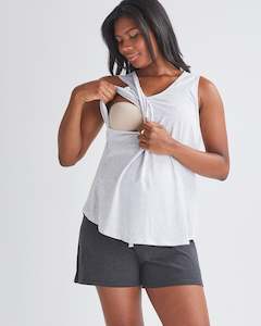 Diya Maternity/Nursing Bamboo Tank in Marl