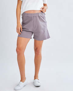 Maternity Shorts Sale: Josie Maternity Tracksuit Shorts In Grey