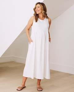 Faye Maternity Essential Dress In White