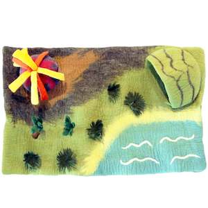 Toy: Tara Treasures: Dinosaur Land with Volcano Play Mat Playscape - Large