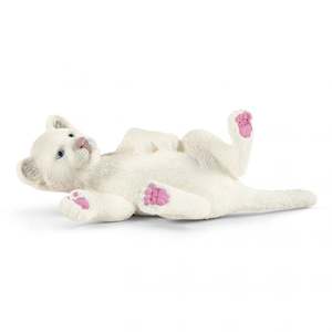 Schleich White Lion Cub Playing