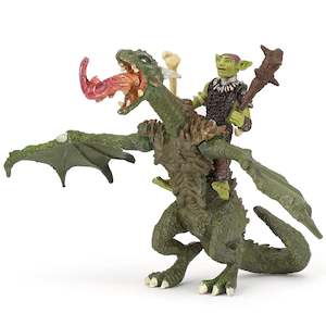 Papo Articulated Dragon and Goblin Rider