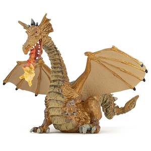 Toy: Papo Gold Dragon with Flame