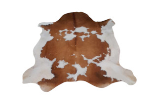 Caramel and White Cow Hide