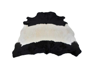 Black and White Belted Galloway Cow Hide