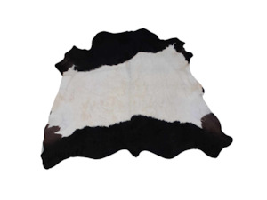 Black and White Belted Galloway Cow Hide