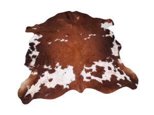 Brown and White Cow Hide