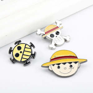 Writer: One Piece Anime Japanese Series Luffy Enamel Pin Brooch