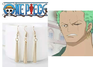 One Piece Roronoa Zoro Cosplay Ear Drop Dangle Earrings Ear Nail Clip Anime