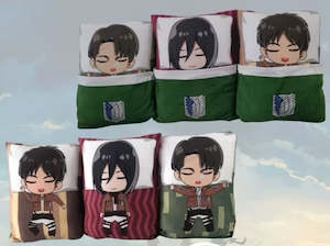 Writer: Attack On Titan PLUSH TOY STUFFED CUSHION PILLOW (Cute Sleeping Style)