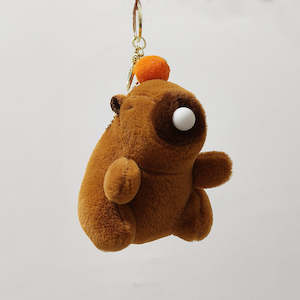 Writer: Cute Cartoon Capybara Plush Keychain Toy Bag Hanging