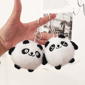 Writer: Cute Cartoon Panda Plush Keychain Toy Bag Hanging