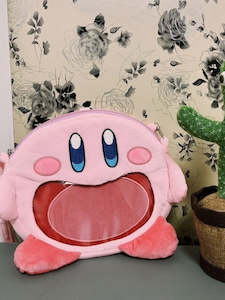 Writer: Anime Kirby Plush Bag Creative Big Mouth Crossbody Bag