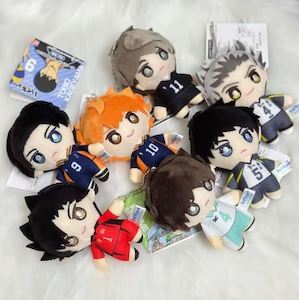 Bandai 10cm Haikyuu Plush Keyring Merch Pendant Doll Cosplay Cushion Decorations