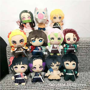 Bandai Demon Slayer Mini Figure Doll Pendants Kamado Tanjirou Nezuko Muzan Plush Toys