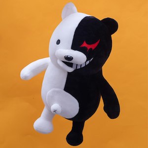 Writer: Danganronpa Black and white Trigger Happy Havoc plush bear toy