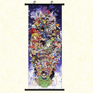 Wall Scroll - Anime Combination Naruto, Dragon Ball, One Piece, Hunter X Hunter, Bleach