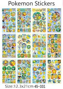 12 Sheets Pokemon Anime Stickers No:45-331