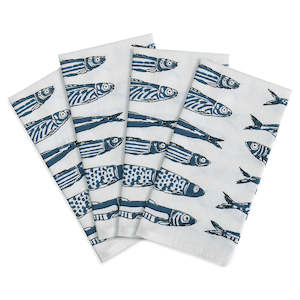 Our Summer Must Haves: SARDINE COTTON NAPKIN SET/4