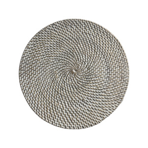 ROUND RATTAN PLACEMAT | WHITEWASH