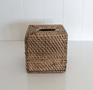 Rattan Tissue Box | Brown