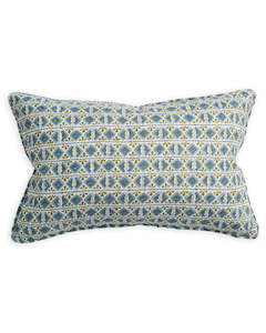 ISHTAR MOSS AZURE LINEN CUSHION