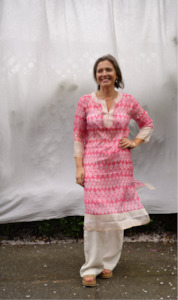 INDIA SILK TUNIC | LONG | PINK