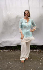 INDIA SILK TUNIC | SHORT | TURQUOISE