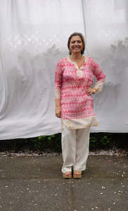 INDIA SILK TUNIC | SHORT | PINK