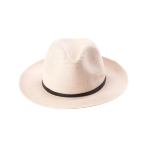 Hats: TRAVAUX EN COURS- BORSALINO HAT LEATHER STRAP | POWDER PINK