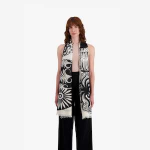 Scarves: MYKONOS- WHITE SCARF by Inoui Editions